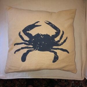 Country House Collection Crab Accent Pillow 16” Square